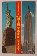 STATUA WOLNOŚCI - STATUE OF LIBERTY, EMPIRE STATE BUILDING, NEW YORK, USA