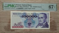 100000 zł 1993 seria B PMG 67 EPQ