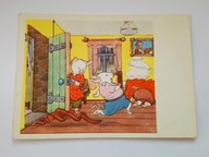 Bajka braci Grimm - Trzy małe świnki - pocztówka z 1969 z CCCP