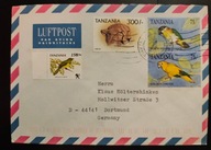 !! PTAKI - TANZANIA - KOPERTA - LIST LOTNICZY - STAN BDB !!