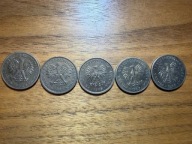 ZESTAW MONET 2 ZŁOTE ROCZNIK 1984 - 1988(5 MONET) VIII Zestaw