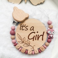 Personalizowana zawieszka do smoczka z imieniem silikonowa - max. 8 liter