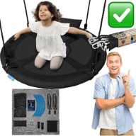 HUŚTAWKA OGRODOWA DLA DZIECI BOCIANIE GNIAZDO 320kg WISZĄCA 100cm x 100cm