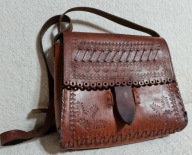 SKÓRZANA TOREBKA GÓRALSKA CEPELIA PRL