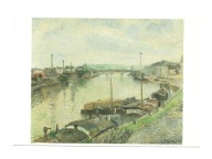Pocztówka - Pissarro, Most nad Sekwaną i barki w Rouen