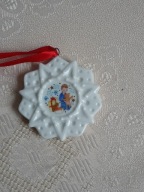 Porcelanowa gwiazda Hutschenreuther - motyw chłopca z misiem