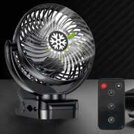 WENTYLATOR BIURKOWY CZARNY Z KLIPSEM USB CICHY BEZPRZEWODOWY + PILOTEM