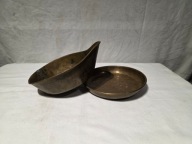 Szalki mosiężne do wagi szalkowej 5kg Carska Rosja 1908r. 19,5cm