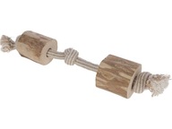 Szarpak dla psa, prosty, juta / bawełna, drewno kawowe, 35 cm Kerbl