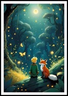 A2 PLAKAT MAŁY KSIĄŻĘ A. DE SAINT-EXUPERY MAŁY KSIĄŻĘ Z LISKIEM LIS