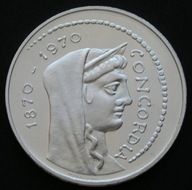 Włochy 1000 lirów 1970 - Rzym - srebro - stan 1/2