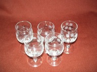 KIELISZKI GRAWEROWANA NA NÓŻKACH W KONWALIE-5 SZT.