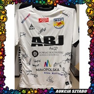 Koszulka meczowa zespołu BSF ABJ Powiat Bochnia z autografami całej drużyny