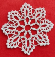 gwiazdka/ śnieżynka 10 cm, kolor biały