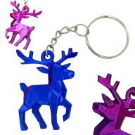 BRELOK RENIFER ŚWIĄTECZNY FIOLET brelok do kluczy prezent święta dekoracja