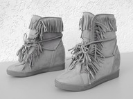 Ocieplane zamszowe botki rozmiar 38