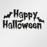 Naklejka Happy Halloween Nietoperze Wycinana Ploterowo