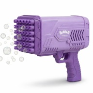 Duży Pistolet do baniek mydlanych BAZOOKA LED 36 otworów + Płyn 100ml