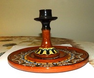 Bułgarska ceramika Świecznik z podstawką