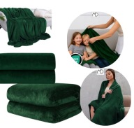 Koc MORE&DECO poliester 200 cm x 220 cm zielony