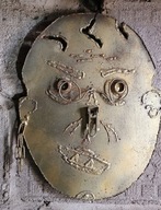 METALOWA MASKA OZDOBNA 34X44CM 3KG TWARZ DO ZAWIESZENIA NA ŚCIANĘ Z NIEMIEC