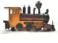 Drewniany model - parowóz kolejka lokomotywa parowa drewniana