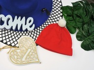 Mamas & Papas Bawełniana czapeczka pompon 6/12 mc