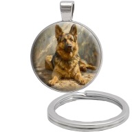 Brelok do kluczy/ka - Owczarek - ozdobna zawieszka, plecak, portfel