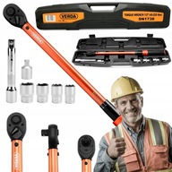 KLUCZ DYNAMOMETRYCZNY DO KÓŁ 1/2" 40-220Nm 4 NASADKI 17,19,21,24mm +WALIZKA