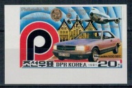Korea Północna 1981 Znaczek 2182B ** filatelistyka Niemcy samolot samochód