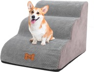 Schody dla psów 3-stopniowe antypoślizgowe 40 cm poszewka 57x40x40 cm