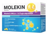 Suplement diety N.P.Zdrovit Molekin D3 + K2 w oleju lnianym 75 kapsułek