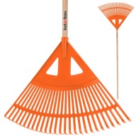 GRABIE WACHLARZOWE DO LIŚCI OGRODOWE PLASTIKOWE Z TRZONKIEM ELASTYCZNE ZĘBY