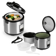 Parowar Gourmetmaxx Ryżowar z funkcją gotowania na parze 1 l srebrny/szary