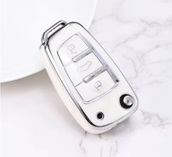 Biało-srebrne etui na kluczyk Audi – A1 A3 A4 A6 B6 B7 A5 C5 C6 Q3 Q5 Q7 TT