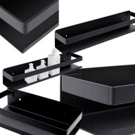 PÓŁKA ŁAZIENKOWA KUCHENNA WISZĄCA CZARNA PRYSZNIC LOFT SOLIDNA UNIWERSALNA