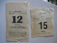 kartka z kalendarza 15 lutego i 12 października 1994