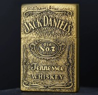 Wykwintna mosiężna zapalniczka na naftę Jack Daniels