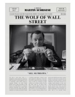 Plakat „Movie Times” – Minimalistyczny Plakat Filmowy w Stylu Gazety