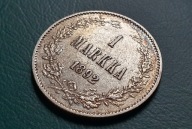 1 MARKKA 1892, lit. L. Finlandia- carska Rosja, Ag.
