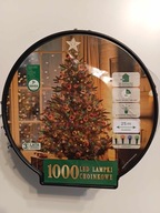 1000 LED LAMPKI CHOINKOWE NA ZEWNĘTRZNE I DO WEWNĄTRZ 25 METRA ciepły biały