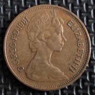 *WIELKA BRYTANIA [0151] *2 Pence 1981 NEW PENCE *ELIZABETH II
