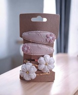 Spinki do włosów szydełkowe kwiatki 4 szt.