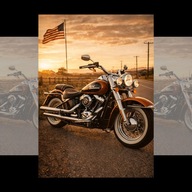 Plakat Motoryzacyjny Harley-Davidson A4 (21 x 29,7 cm)
