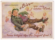 Piwo kufel piwosz Aniołki lata 50 Duży Format 623j