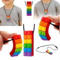 GRYZAK LOGOPEDYCZNY DLA STARSZYCH DZIECI KLOCEK NASZYJNIK ANTYSTRESOWY