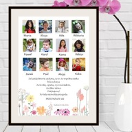 Pamiątka na zakończenie szkoły przedszkola plakat ze zdjęciami dzieci A4 A3