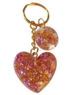 Brelok do kluczy SERCE serduszko z żywicy handmade dzień matki prezent