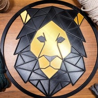 Baza do makramy zawieszka dekoracja na ścianę kolor Lew 24cm koło złota