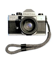 Pasek do aparatu bawełna nadgarstkowy czarno szary